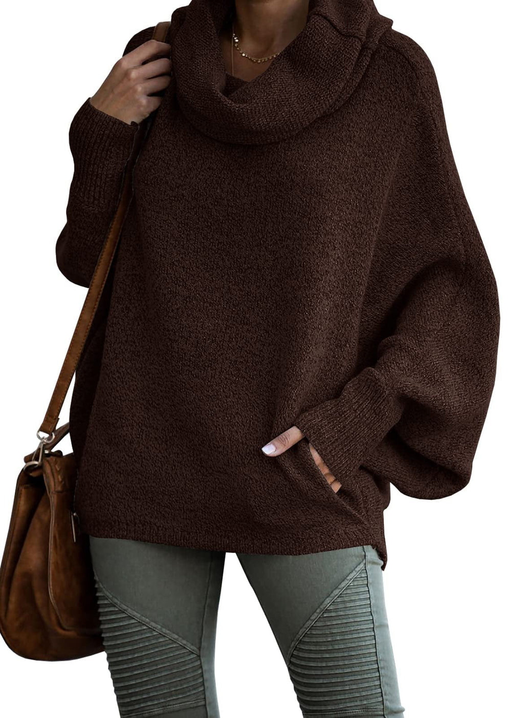 {Gratis Frakt}✨Gensere med cowl-hals for damer med lommer