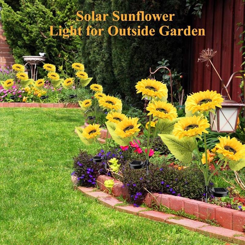 🌻Fabrikk direkte salg 49% avslag - 🌞Solar LED-solsikkehagelys - 29,6 tommer / 74 cm