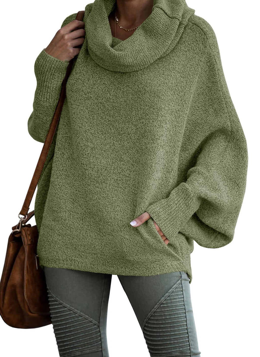 {Gratis Frakt}✨Gensere med cowl-hals for damer med lommer