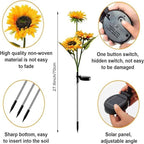 🌻Fabrikk direkte salg 49% avslag - 🌞Solar LED-solsikkehagelys - 29,6 tommer / 74 cm