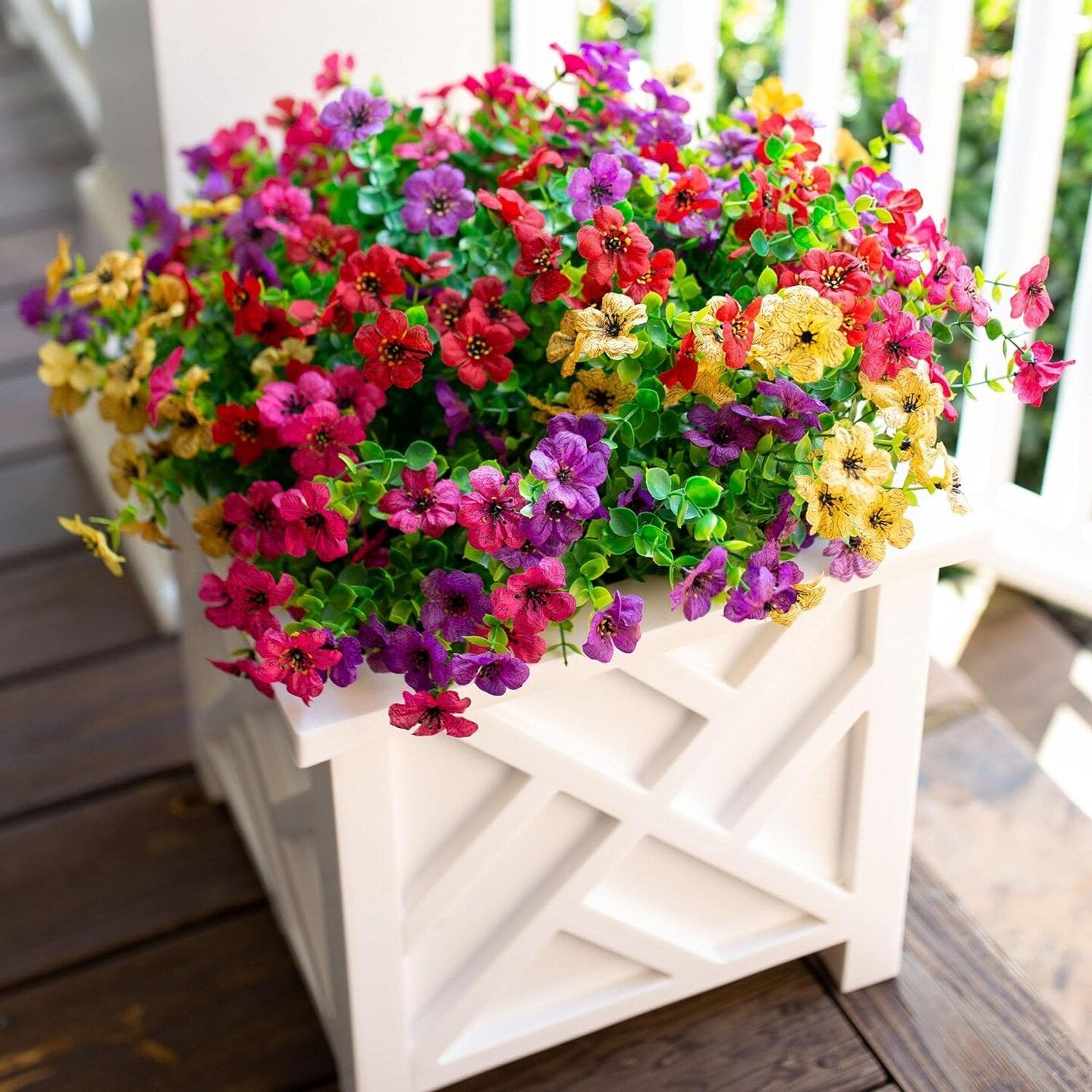 🌺UV-resistent fargerik kunstig blomst💖