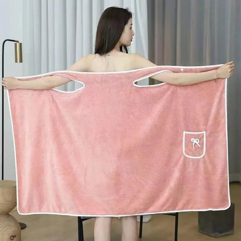 Badekåpe i korallfleece for kvinner