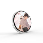 📱 Pixel Touch digital badgeskjerm – 📸 500 mAh lettvektsbilde for foto/video/GIF-er