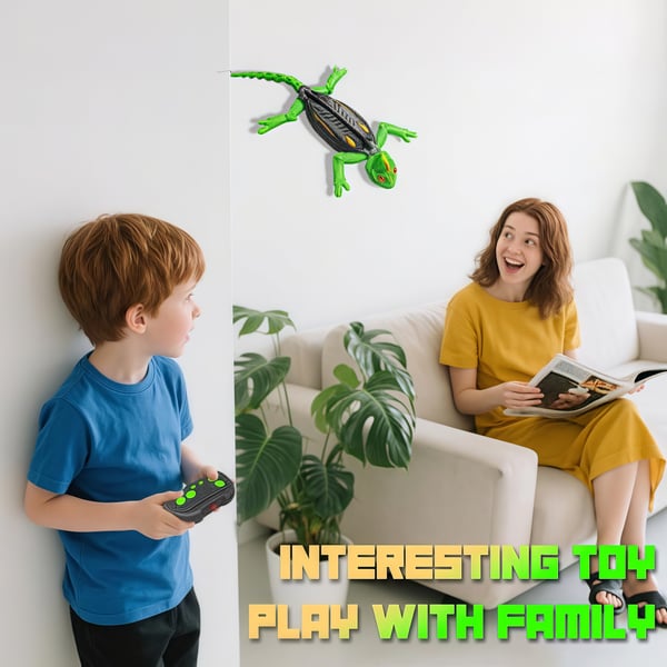 Infrarød veggklatrende gekko RC-leketøy med lys 🦎✨