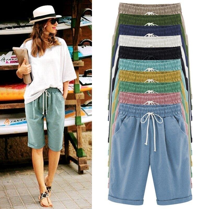Elastisk midje, avslappet og komfortabel sommershorts