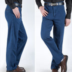 Herrejeans med høy midje og rett snitt