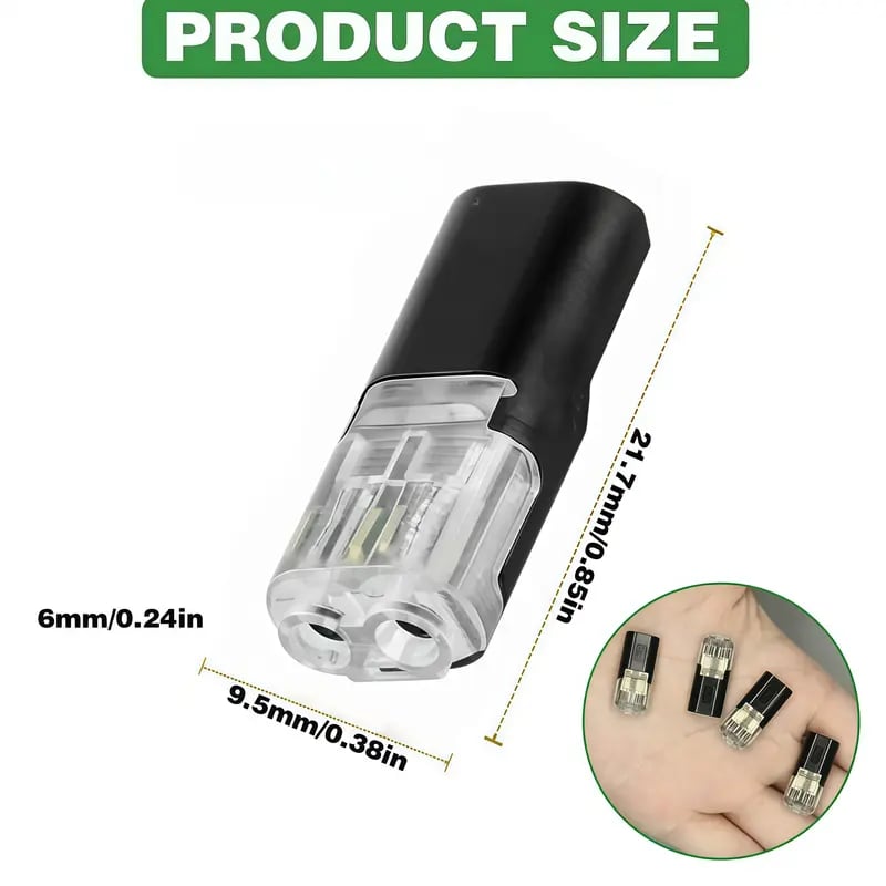 Dobbeltledningskontakt Led-lysstripe-kontakt 2 Pi