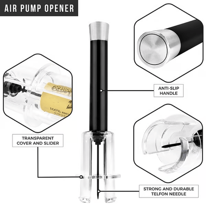 🔥Hotselgende produkt 💥🍾Luftpumpe Korketrekker Vinflaskeåpner Sett