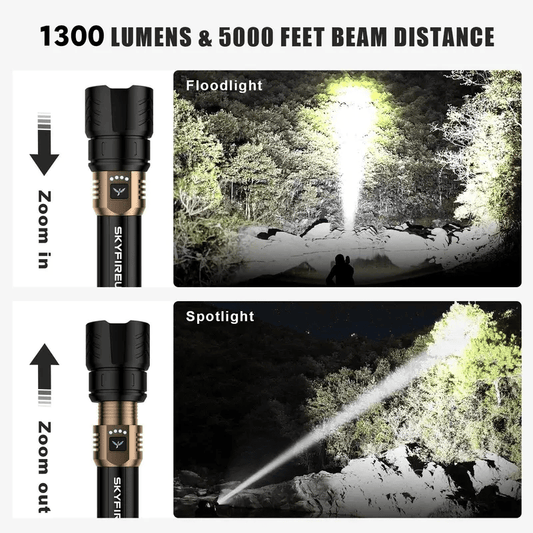 1097 lommelykt sterkt lys ultra lyssterk utendørs camping hjem lang rekkevidde bærbar ultra lang utholdenhet belysning