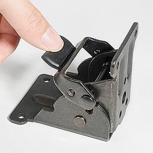 Kraftige foldbare braketter med 90° låsing - plassbesparende stålhengsler