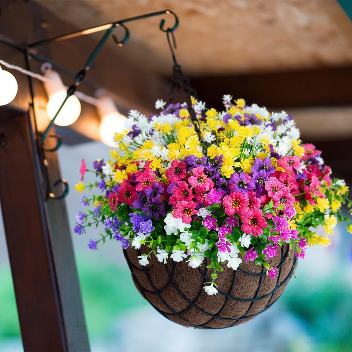 🌺UV-resistent fargerik kunstig blomst💖