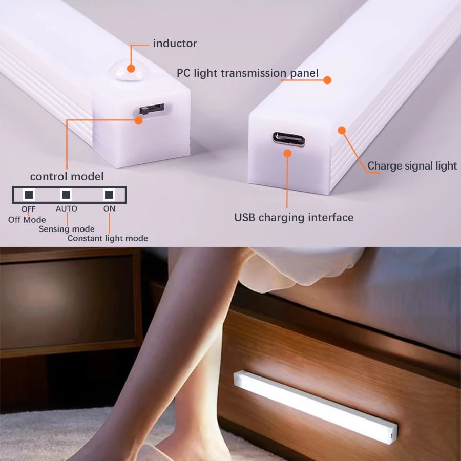 🔥NYÅRSREA - Oppladbare LED-lamper uten stans Smart Sensor Magnetic