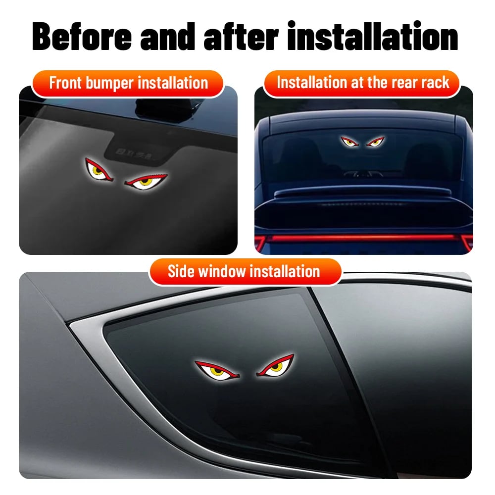 🔥Siste dag med 49 % rabatt – Solar Demon Eye LED-vinduslampe til bilen
