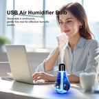 Luftfukter med 7 farger og automatisk skifting av pære