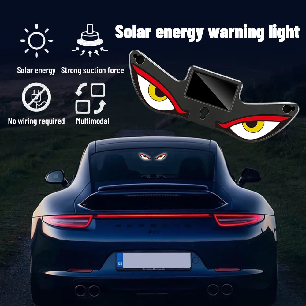 🔥Siste dag med 49 % rabatt – Solar Demon Eye LED-vinduslampe til bilen