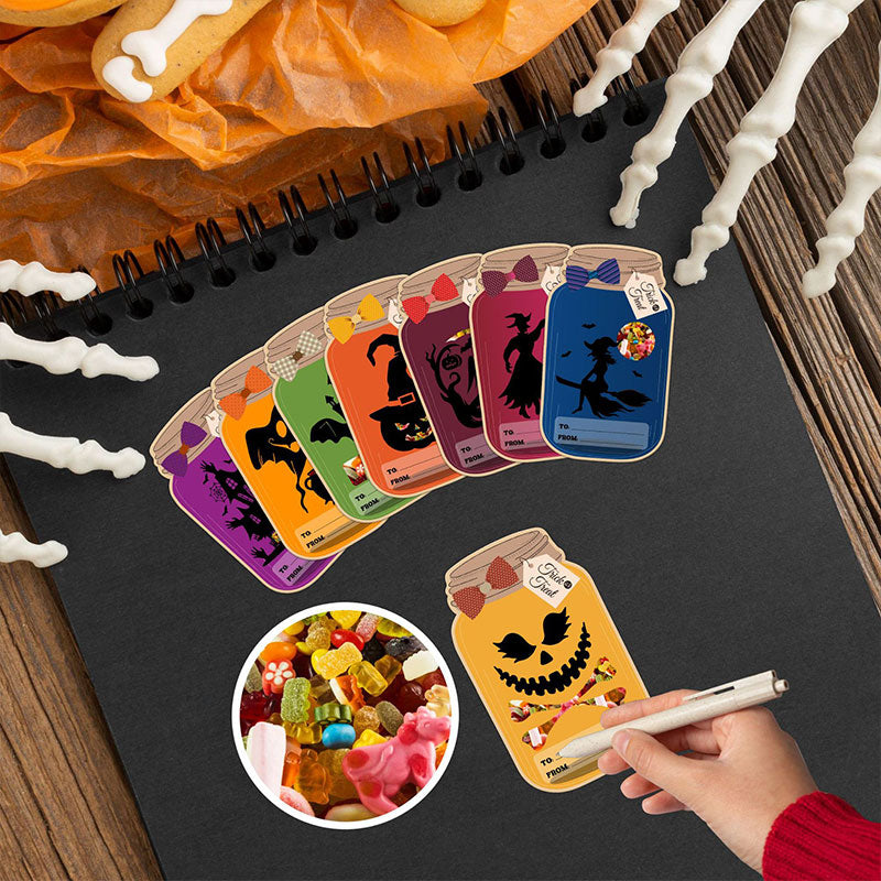 Halloween DIY håndverkskort for barn
