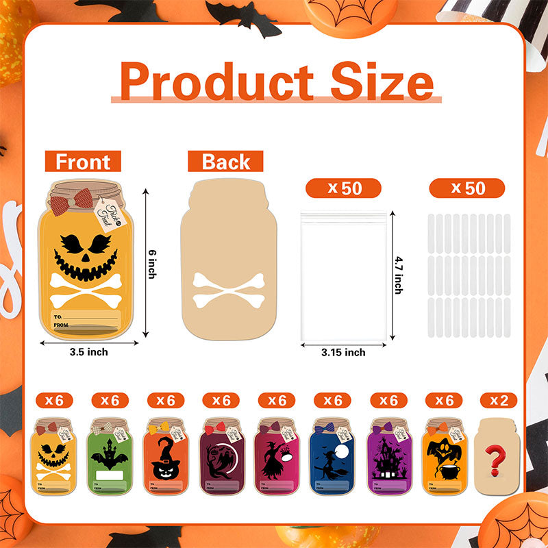 Halloween DIY håndverkskort for barn