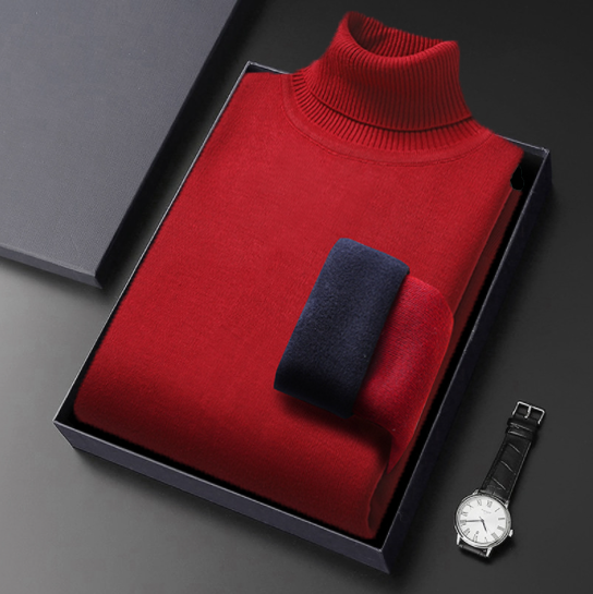 {Gratis Frakt}Høykvalitets Turtleneck Kashmirgenser For Menn Om Vinteren
