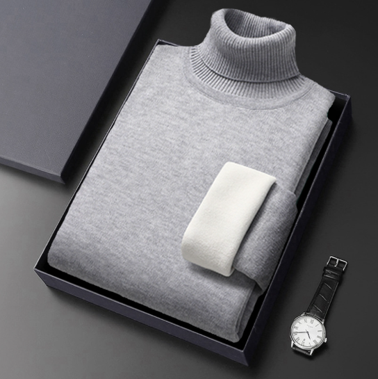{Gratis Frakt}Høykvalitets Turtleneck Kashmirgenser For Menn Om Vinteren