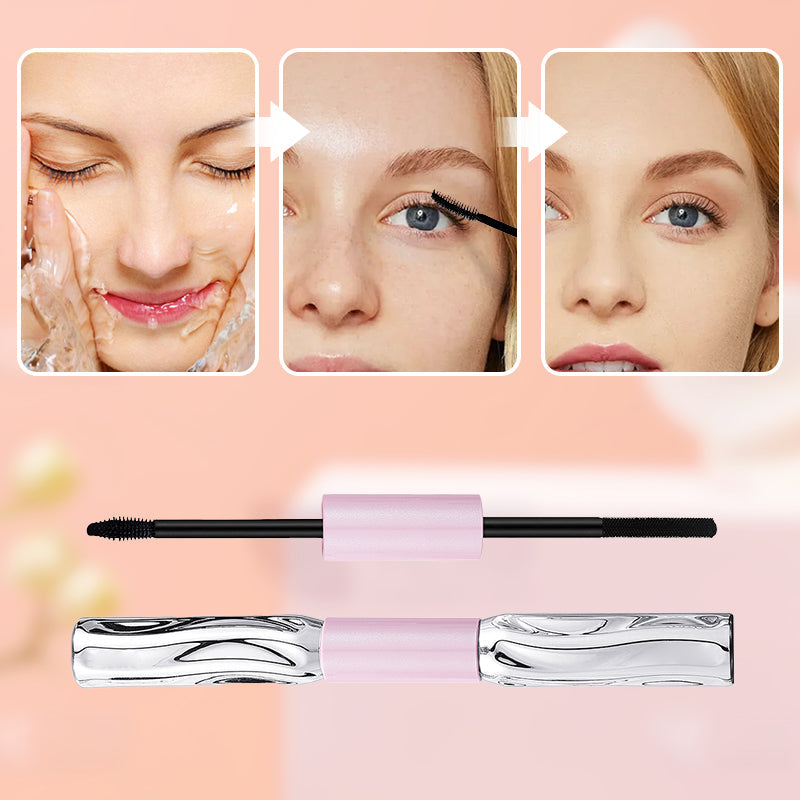 💄KJØP 1, FÅ 1 GRATIS! ⚡ 2-i-1 langvarig volum- og krøllmascara – smussfast, skånsom, multifunksjonell ✨