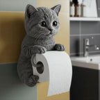 🧻Veggmontert toalettrullholder for katter🐾