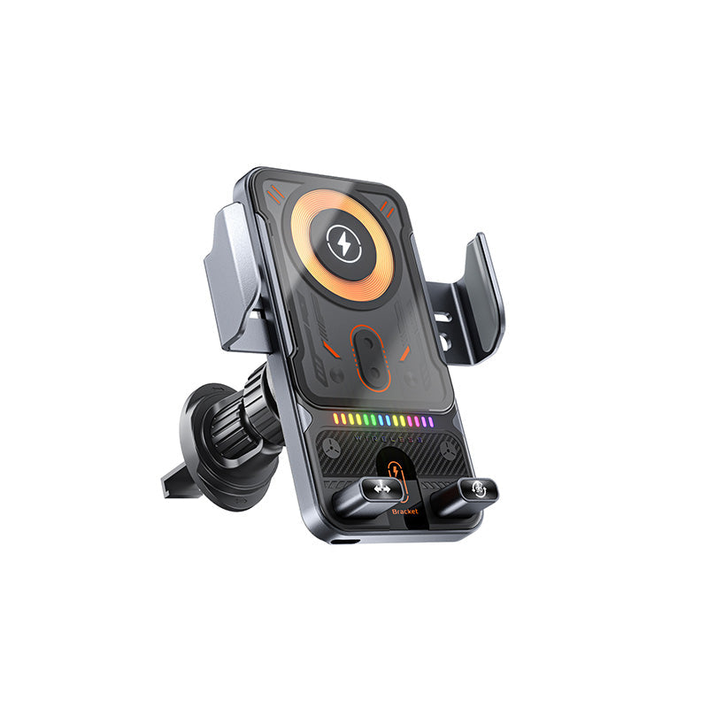 🔥HOT SALE 50% OFF🎁⚡Over 50.000 solgte! 📱Smart 2-i-1 roterende mobiltelefonholder og trådløs lader i bilen⚡