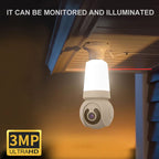 （Gratis frakt）Smart Wi-Fi-overvåkningskamera med lys