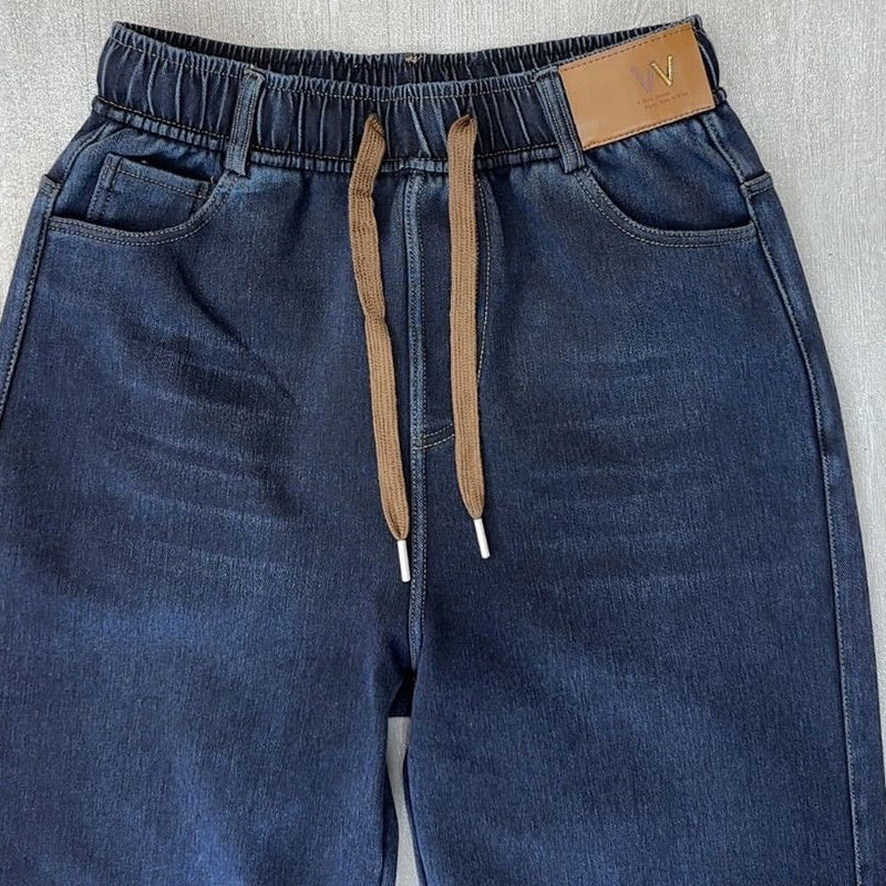 Skinny jeans med rette ben