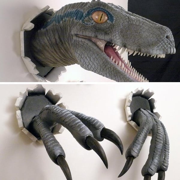 🎉3D-dinosaur-veggdekorasjon🦖