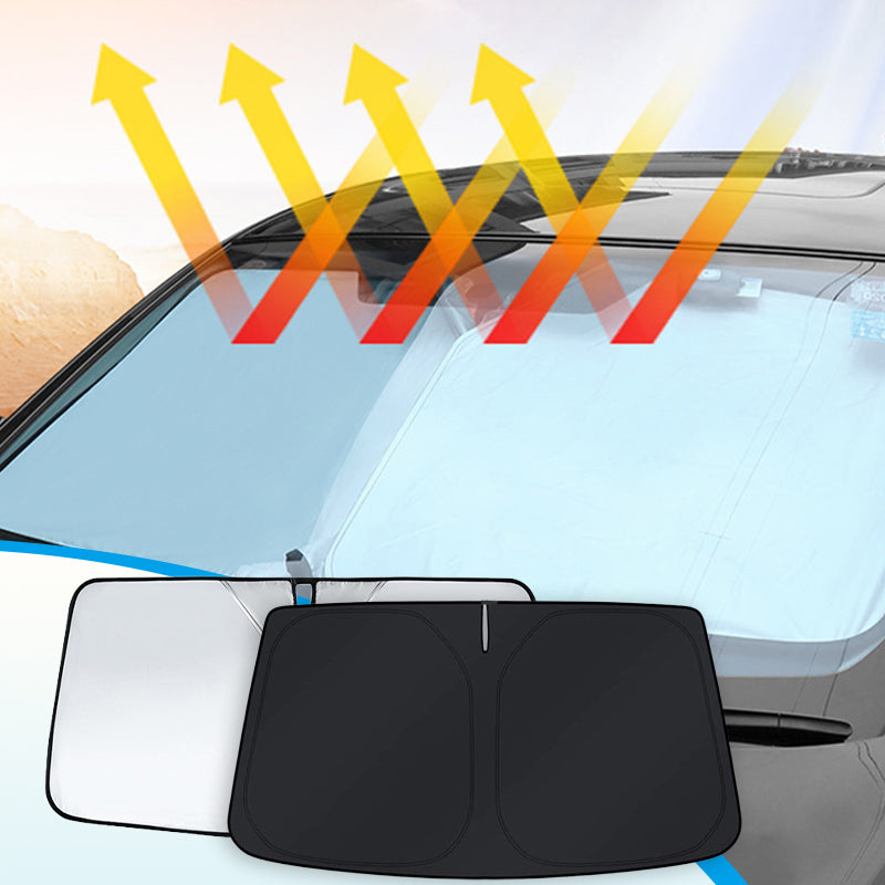 Solskjerm for varmeisolasjon i bilen
