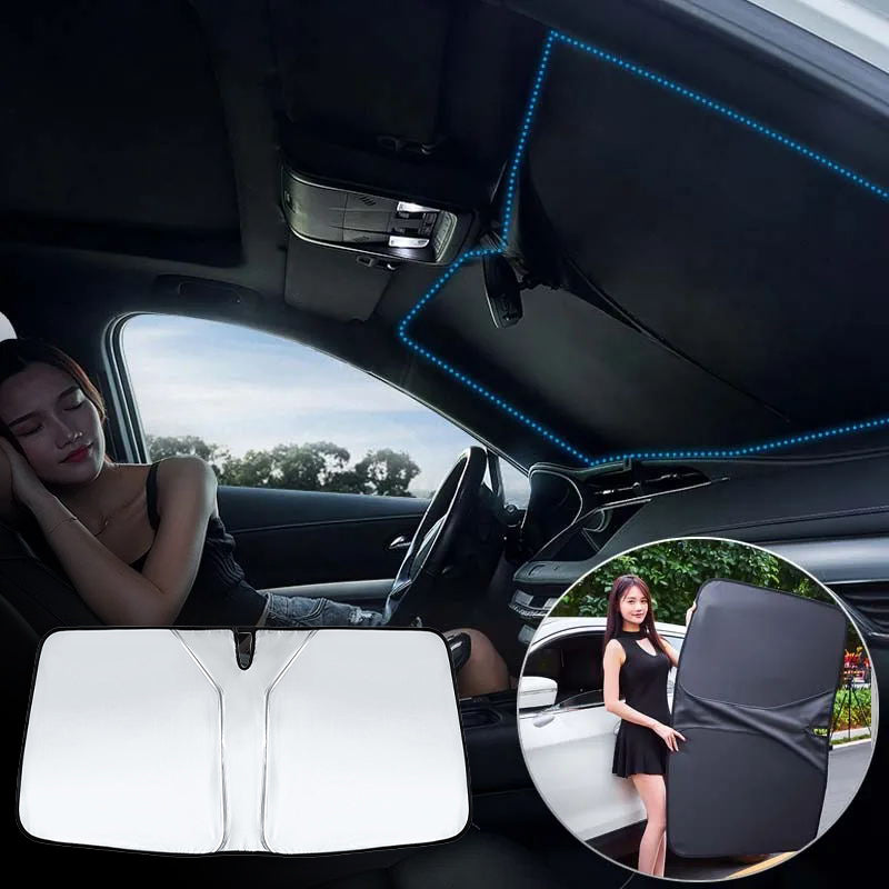 Solskjerm for varmeisolasjon i bilen