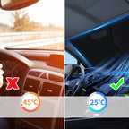 Solskjerm for varmeisolasjon i bilen