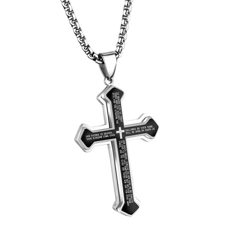 ✝️ «Fadervår»-korshalskjede – Unisex